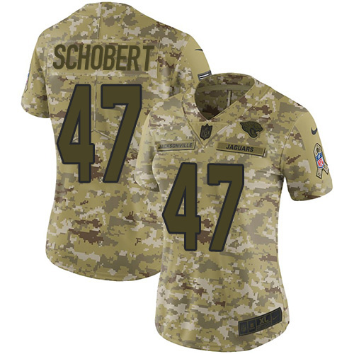 Jacksonville Jaguars #47 Joe Schobert Camo Women's Stitched Limited 2018 Salute To Service Jersey Womens cheap jerseys for sale - CheapJerseys.Shop
