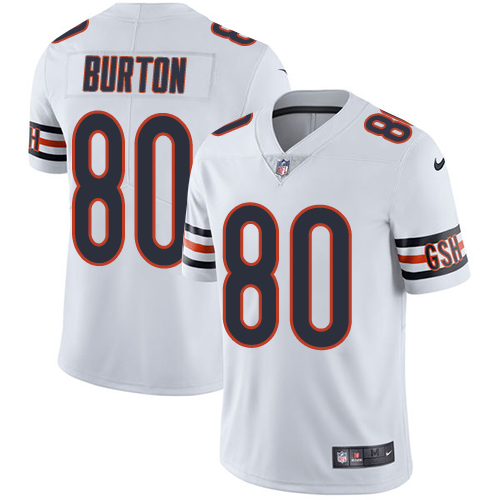 Chicago Bears #80 Trey Burton White Men's Stitched Vapor Untouchable Limited Jersey Men's cheap jerseys for sale - CheapJerseys.Shop