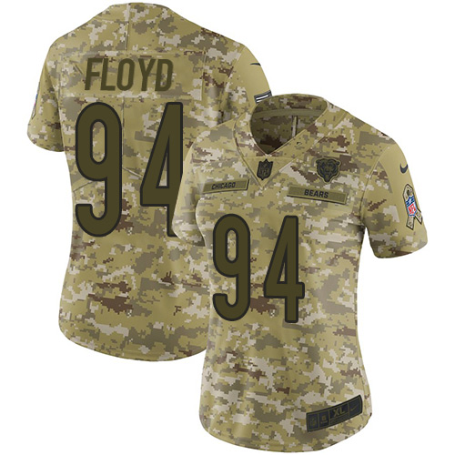 Chicago Bears #94 Leonard Floyd Camo Women's Stitched Limited 2018 Salute to Service Jersey Womens cheap jerseys for sale - CheapJerseys.Shop