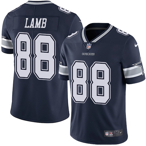 Cowboys #88 CeeDee Lamb Navy Blue Team Color Men's Stitched Vapor Untouchable Limited Jersey cheap jerseys for sale - CheapJerseys.Shop
