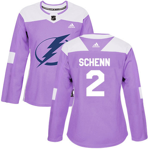 Tampa Bay Lightning #2 Luke Schenn Purple Authentic Fights Cancer Women's Stitched Jersey Womens cheap jerseys for sale - CheapJerseys.Shop