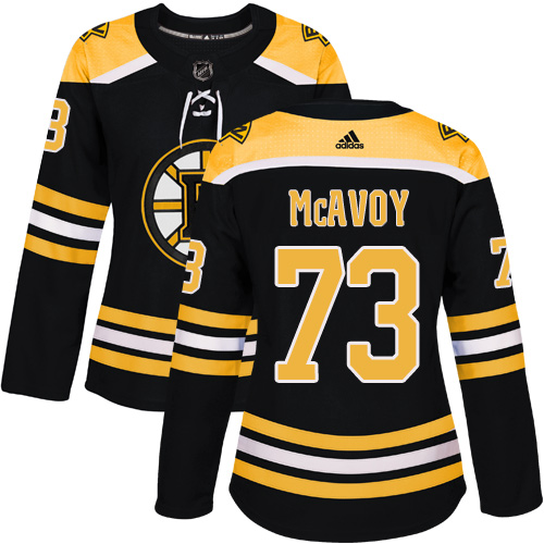 Boston Bruins #73 Charlie McAvoy Black Home Authentic Women's Stitched Jersey Womens cheap jerseys for sale - CheapJerseys.Shop