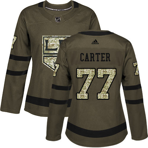 Los Angeles Kings #77 Jeff Carter Green Salute to Service Women's Stitched Jersey Womens cheap jerseys for sale - CheapJerseys.Shop