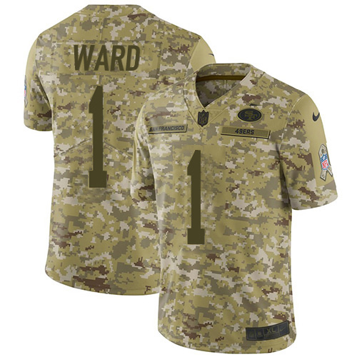 49ers #1 Jimmie Ward Camo Men's Stitched Limited 2018 Salute To Service Jersey cheap jerseys for sale - CheapJerseys.Shop