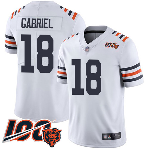 Chicago Bears #18 Taylor Gabriel White Alternate Youth Stitched Vapor Untouchable Limited 100th Season Jersey Youth cheap jerseys for sale - CheapJerseys.Shop