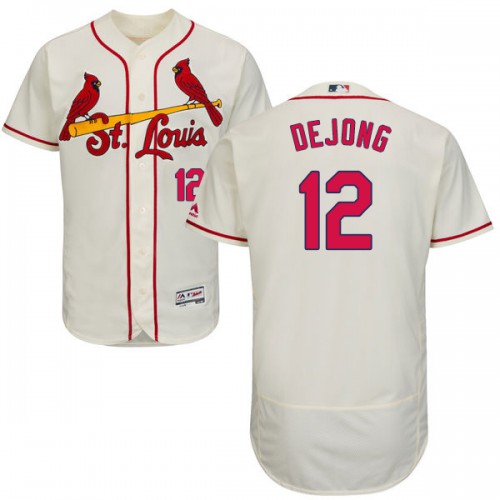 St.Louis Cardinals #12 Paul DeJong Cream Flexbase Authentic Collection Stitched Jersey Men's cheap jerseys for sale - CheapJerseys.Shop