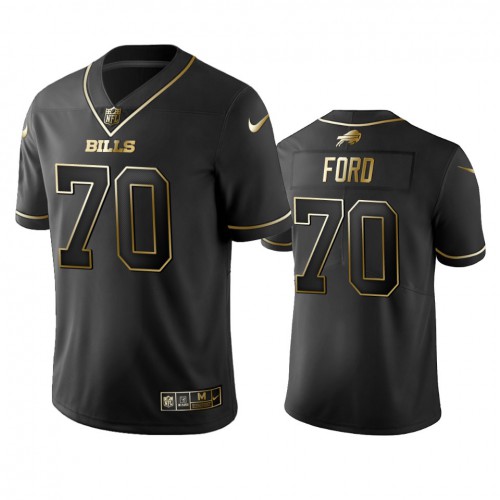Buffalo Bills #70 Cody Ford Black Golden Limited Edition Stitched Jersey Men's cheap jerseys for sale - CheapJerseys.Shop