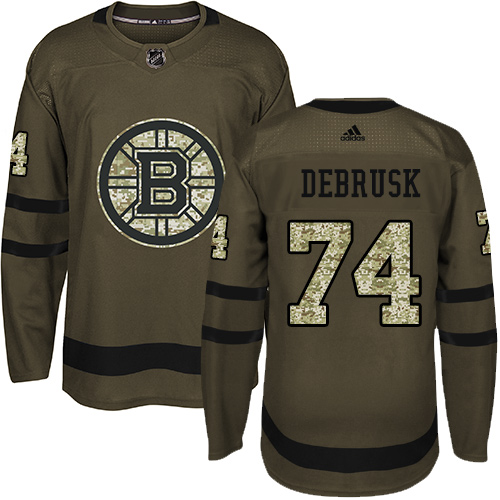 Boston Bruins #74 Jake DeBrusk Green Salute to Service Stitched Jersey Men's cheap jerseys for sale - CheapJerseys.Shop