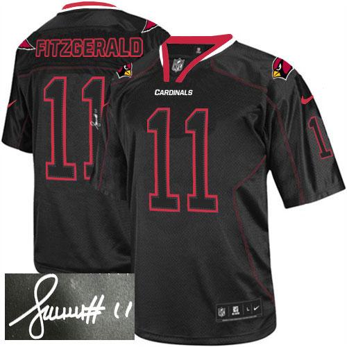 Cardinals #11 Larry Fitzgerald Lights Out Black Men's Stitched Elite Autographed Jersey cheap jerseys for sale - CheapJerseys.Shop