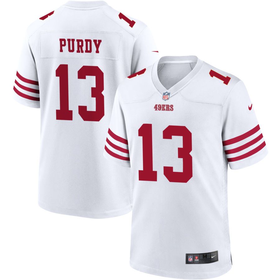 San Francisco 49ers #13 Brock Purdy Men's 2022 Player Game Jersey - White cheap jerseys for sale - CheapJerseys.Shop