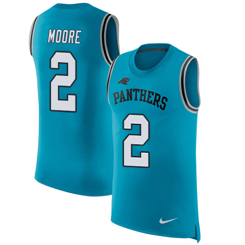 Panthers #2 DJ Moore Blue Alternate Men's Stitched Limited Rush Tank Top Jersey cheap jerseys for sale - CheapJerseys.Shop