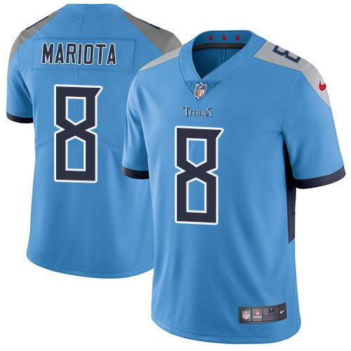 Tennessee Titans #8 Marcus Mariota Light Blue Alternate Men's Stitched Vapor Untouchable Limited Jersey Men's cheap jerseys for sale - CheapJerseys.Shop
