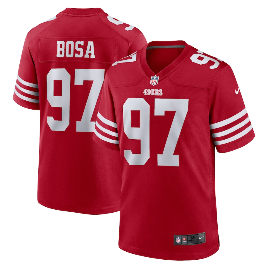 San Francisco 49ers #97 Nick Bosa Men's 2022 Player Game Jersey - Scarlet cheap jerseys for sale - CheapJerseys.Shop