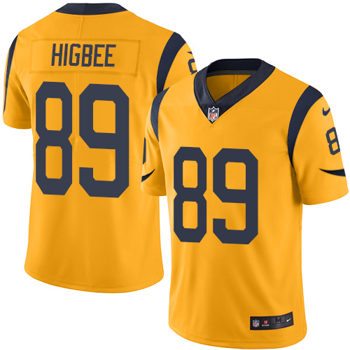 Los Angeles Rams #89 Tyler Higbee Gold Men's Stitched Limited Rush Jersey Men's cheap jerseys for sale - CheapJerseys.Shop