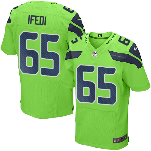 Seattle Seahawks #65 Germain Ifedi Green Men's Stitched Elite Rush Jersey Men's cheap jerseys for sale - CheapJerseys.Shop