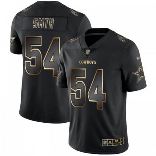 Dallas Cowboys #54 Jaylon Smith Black/Gold Men's Stitched Vapor Untouchable Limited Jersey Men's cheap jerseys for sale - CheapJerseys.Shop