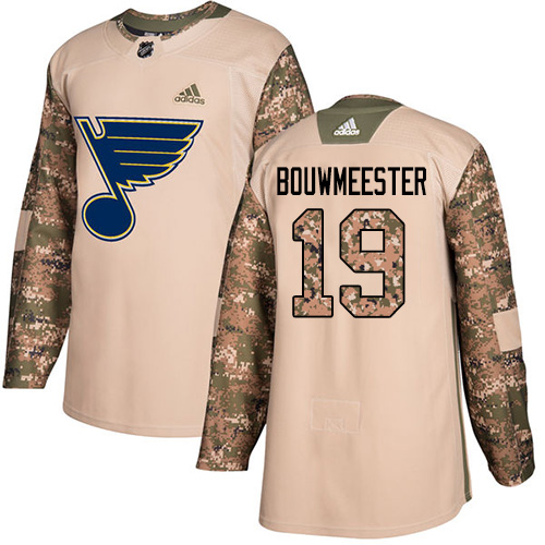 St. Louis Blues #19 Jay Bouwmeester Camo Authentic 2017 Veterans Day Stitched Jersey Men's cheap jerseys for sale - CheapJerseys.Shop