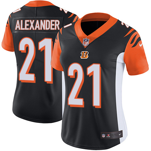 Cincinnati Bengals #21 Mackensie Alexander Black Team Color Women's Stitched Vapor Untouchable Limited Jersey Womens cheap jerseys for sale - CheapJerseys.Shop