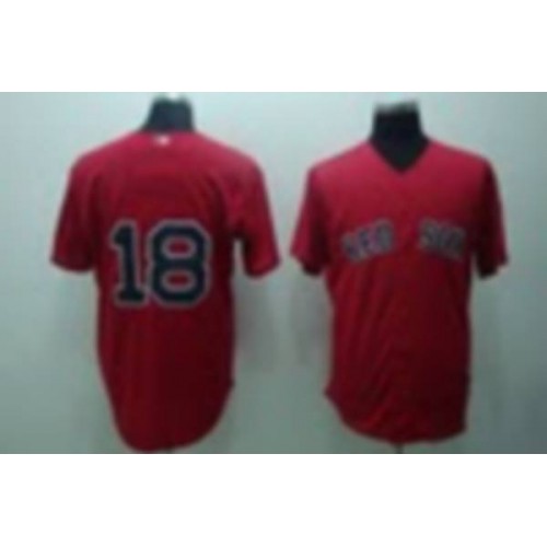 Boston Red Sox #18 Matsuzake Daisuke Stitched Red Jersey Men's cheap jerseys for sale - CheapJerseys.Shop
