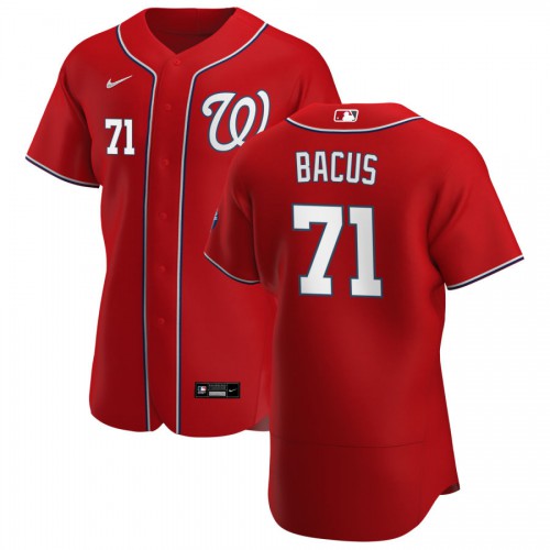Washington Washington Nationals #71 Dakota Bacus Men's Red Alternate 2020 Authentic Player Jersey Men's cheap jerseys for sale - CheapJerseys.Shop