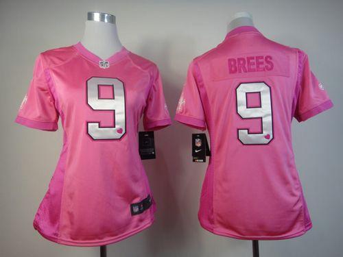 Saints #9 Drew Brees Pink Women's Be Luv'd Stitched Elite Jersey cheap jerseys for sale - CheapJerseys.Shop