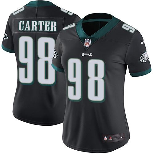 Eagles #98 Jalen Carter Black Alternate Women's Stitched Vapor Untouchable Limited Jersey cheap jerseys for sale - CheapJerseys.Shop