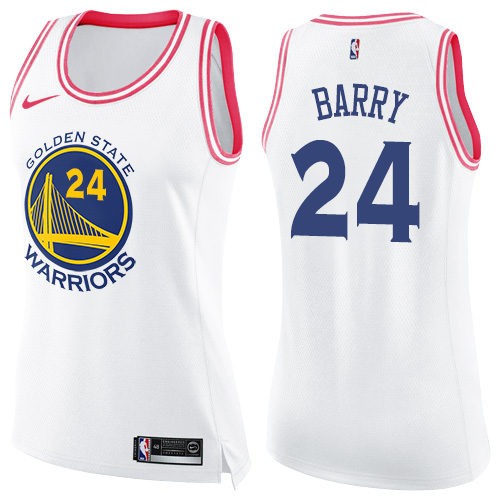 Golden State Warriors #24 Rick Barry White/Pink Womens Swingman Fashion Jersey Womens cheap jerseys for sale - CheapJerseys.Shop