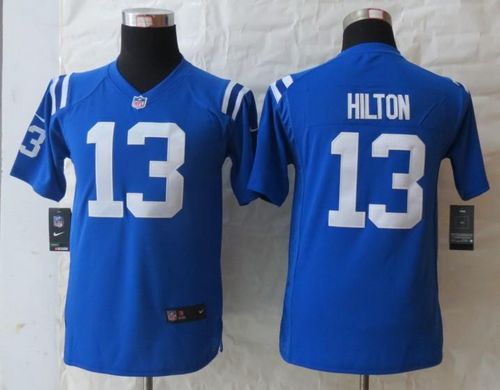 Colts #13 T.Y. Hilton Royal Blue Team Color Youth Stitched Elite Jersey cheap jerseys for sale - CheapJerseys.Shop