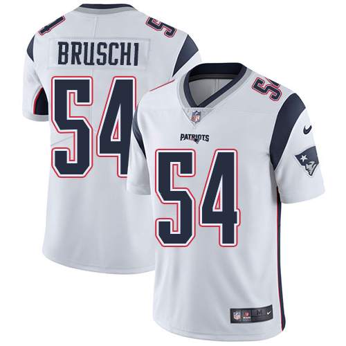 New England Patriots #54 Tedy Bruschi White Men's Stitched Vapor Untouchable Limited Jersey Men's cheap jerseys for sale - CheapJerseys.Shop