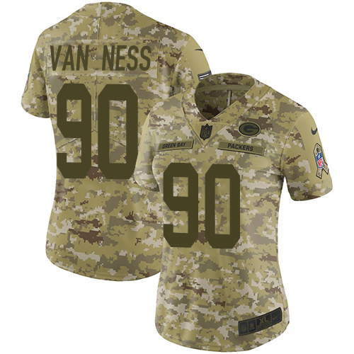 Packers #90 Lukas Van Ness Camo Women's Stitched Limited 2018 Salute To Service Jersey cheap jerseys for sale - CheapJerseys.Shop
