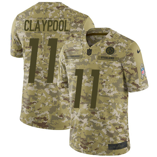 Pittsburgh Steelers #11 Chase Claypool Camo Men's Stitched Limited 2018 Salute To Service Jersey Men's cheap jerseys for sale - CheapJerseys.Shop
