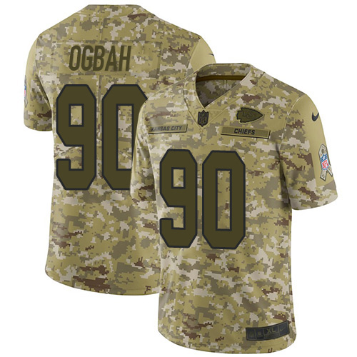 Kansas City Chiefs #90 Emmanuel Ogbah Camo Men's Stitched Limited 2018 Salute To Service Jersey Men's cheap jerseys for sale - CheapJerseys.Shop