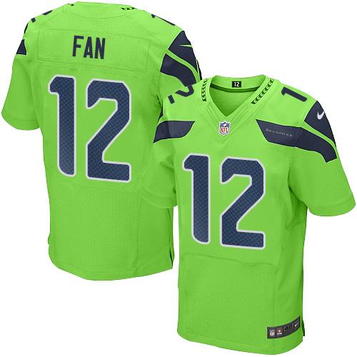 Seahawks #12 Fan Green Men's Stitched Elite Rush Jersey cheap jerseys for sale - CheapJerseys.Shop