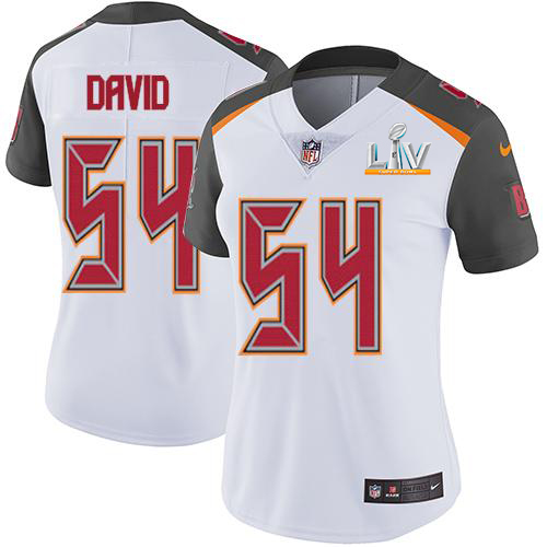 Buccaneers #54 Lavonte David White Women's Super Bowl LV Bound Stitched Vapor Untouchable Limited Jersey cheap jerseys for sale - CheapJerseys.Shop