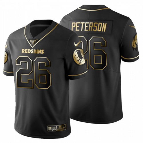 Washington Washington Commanders #26 Adrian Peterson Men's Black Golden Limited 100 Jersey Men's cheap jerseys for sale - CheapJerseys.Shop