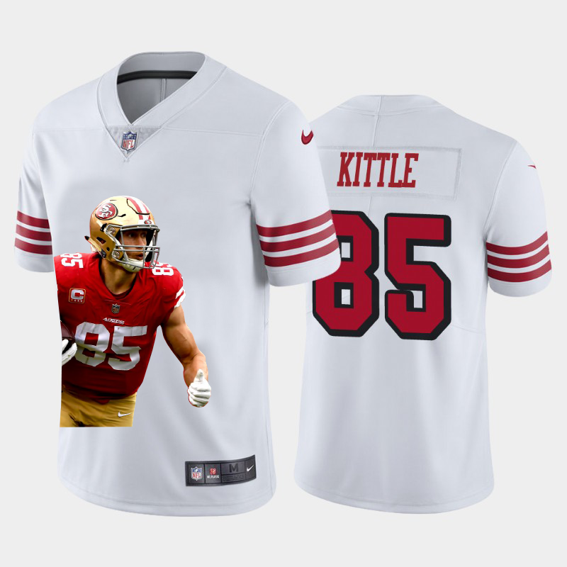 San Francisco 49ers #85 George Kittle Team Hero 1 Rush Vapor Limited Jersey White cheap jerseys for sale - CheapJerseys.Shop