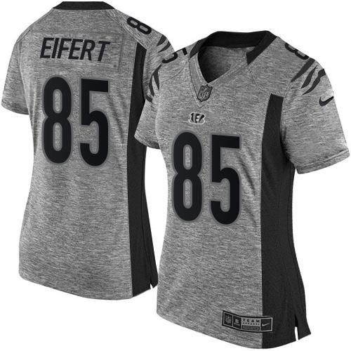 Cincinnati Bengals #85 Tyler Eifert Gray Women's Stitched Limited Gridiron Gray Jersey Womens cheap jerseys for sale - CheapJerseys.Shop