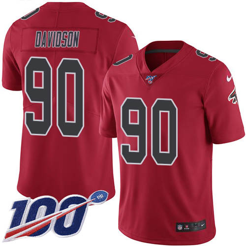 Atlanta Falcons #90 Marlon Davidson Red Youth Stitched Limited Rush 100th Season Jersey Youth cheap jerseys for sale - CheapJerseys.Shop