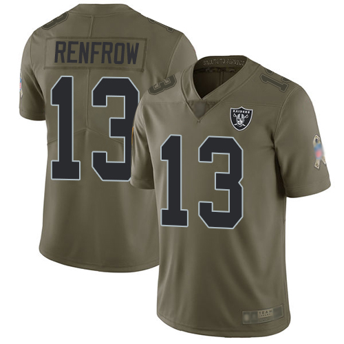 Las Vegas Raiders #13 Hunter Renfrow Olive Youth Stitched Limited 2017 Salute to Service Jersey Youth cheap jerseys for sale - CheapJerseys.Shop