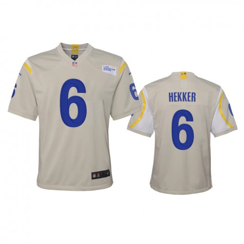 Los Angeles Los Angeles Rams #6 Johnny Hekker Youth Game Jersey - Bone Youth cheap jerseys for sale - CheapJerseys.Shop