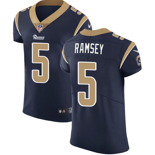 Rams #5 Jalen Ramsey Navy Blue Team Color Men's Stitched Vapor Untouchable Elite Jersey cheap jerseys for sale - CheapJerseys.Shop