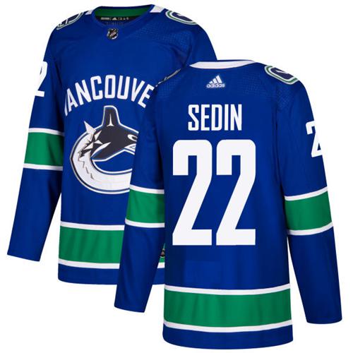 Vancouver Canucks #22 Daniel Sedin Blue Home Authentic Stitched Jersey Men's cheap jerseys for sale - CheapJerseys.Shop