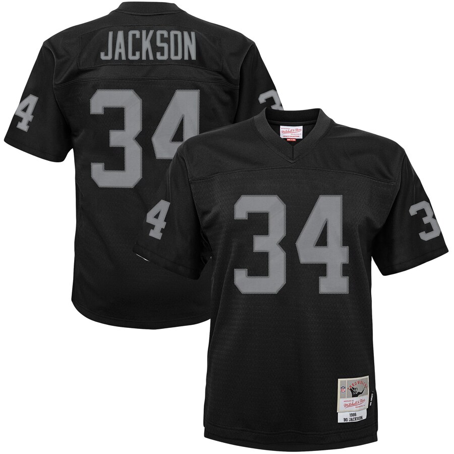 Youth Las Vegas Raiders #34 Bo Jackson Mitchell & Ness Black 1988 Legacy Retired Player Jersey cheap jerseys for sale - CheapJerseys.Shop