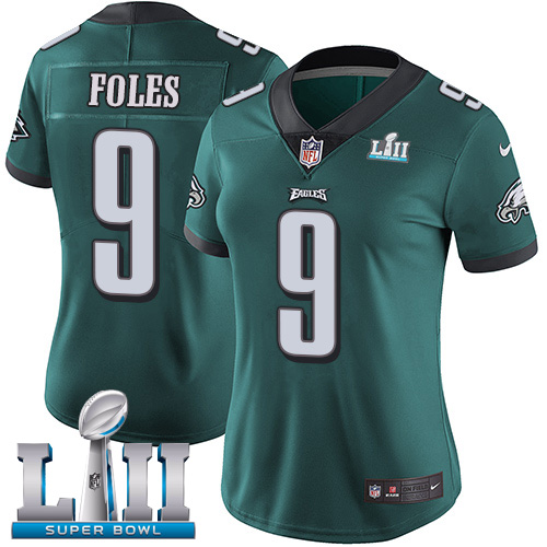 Philadelphia Eagles #9 Nick Foles Midnight Green Team Color Super Bowl LII Women's Stitched Vapor Untouchable Limited Jersey Womens cheap jerseys for sale - CheapJerseys.Shop