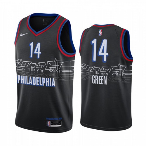 Philadelphia 76ers #14 Danny Green Black Swingman 2020-21 City Edition Jersey Mens cheap jerseys for sale - CheapJerseys.Shop