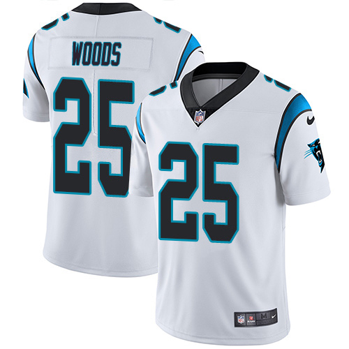 Panthers #25 Xavier Woods White Men's Stitched Vapor Untouchable Limited Jersey cheap jerseys for sale - CheapJerseys.Shop