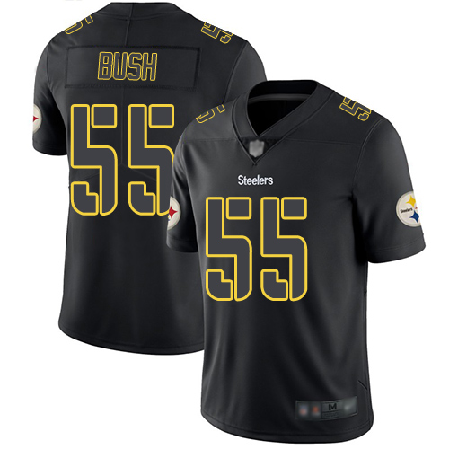 Pittsburgh Steelers #55 Devin Bush Black Men's Stitched Limited Rush Impact Jersey Men's cheap jerseys for sale - CheapJerseys.Shop