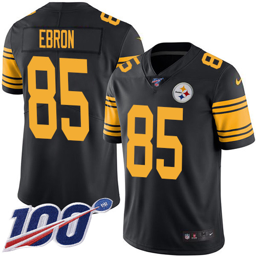 Pittsburgh Steelers #85 Eric Ebron Black Youth Stitched Limited Rush 100th Season Jersey Youth cheap jerseys for sale - CheapJerseys.Shop