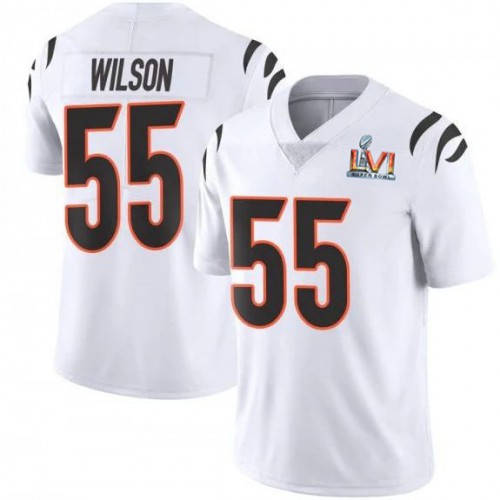 Cincinnati Cincinnati Bengals #55 Logan Wilson White Super Bowl LVI Patch Men's Vapor Limited Jersey Men's cheap jerseys for sale - CheapJerseys.Shop