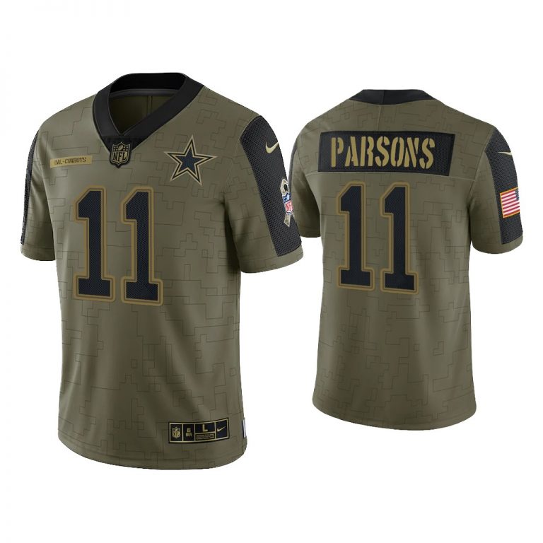 Dallas Cowboys #11 Micah Parsons Olive 2021 Salute To Service Limited Player Jersey cheap jerseys for sale - CheapJerseys.Shop
